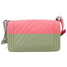 Chanel-Chanel Boy Chanel Chain Shoulder Bag-Pink