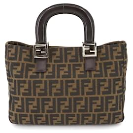 Fendi-Fendi Zucca Handbag-Brown