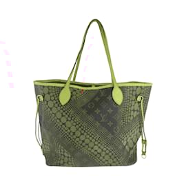 Louis Vuitton-Louis Vuitton Monogram Wave Yayoi Kusama Collaboration Tote Bag-Brown,Red