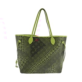 Louis Vuitton-Louis Vuitton Monogram Wave Yayoi Kusama Collaboration Tote Bag-Brown,Red