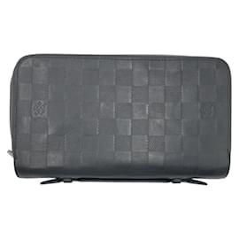 Louis Vuitton-Louis Vuitton Damier Infini Zippy XL Long Wallet-Black