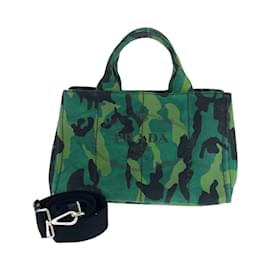 Prada-Prada Canapa Tote Bag-Multiple colors,Green