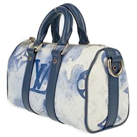 Louis Vuitton-Louis Vuitton Watercolor Monogram Keepall XS Handbag-White,Blue,Monogram