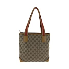 Gucci-Gucci Beige Camel Orange GG Canvas Handbag Tote-Beige,Orange,Camel