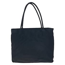 Prada-Prada Tessuto Triangle Logo Plate Tote Bag-Black