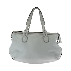 Loewe-Loewe Fiesta White Leather Shoulder Bag-White