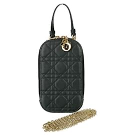 Christian Dior-Christian Dior Lady Dior Corin Phone Holder Bag-Black