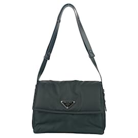 Prada-Prada Medium Padded Re-Nylon Shoulder Bag-Black