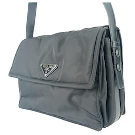 Prada-Prada Medium Padded Re-Nylon Shoulder Bag-Black
