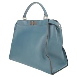 Fendi-Fendi Peekaboo Large Tote Bag-Blue