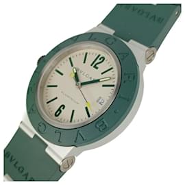 Bulgari-Bvlgari Aluminium Match Point Wristwatch-White,Green
