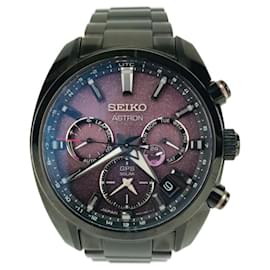 Seiko-Seiko Astron Global Line SBXC083 Wristwatch-Black,Purple