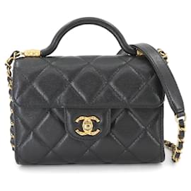Chanel-Chanel Matelasse Mini Flap Shoulder Bag-Black