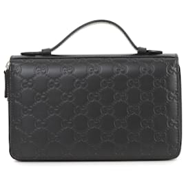 Gucci-Gucci Guccissima Long Wallet-Black
