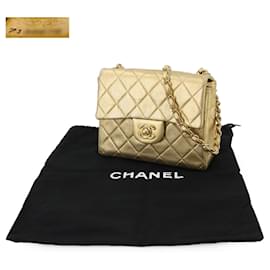 Chanel-Chanel Mini Matelasse Chain Shoulder Bag-Golden