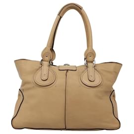 Chloé-Chloe Paddington Tote Bag Leather Beige Auth 116395-Beige