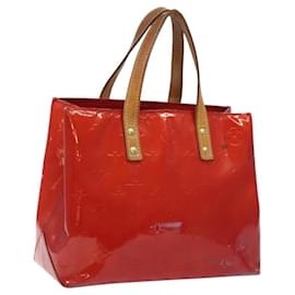 Louis Vuitton-LOUIS VUITTON Monogram Vernis Reade PM Hand Bag Red Rouge M91088 LV Auth 120043-Red