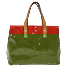 Louis Vuitton-LOUIS VUITTON Monogram Vernis Reade PM Hand Bag Red Rouge M91088 LV Auth 120043-Red