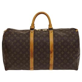 Louis Vuitton-LOUIS VUITTON Monogram Keepall 50 Boston Bag M41426 LV Auth bs24689-Monogram