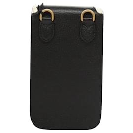Gucci-GUCCI Adidas Collaboration Shoulder Bag Leather Black Gold Auth bs24542-Black,Golden
