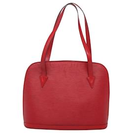 Louis Vuitton-LOUIS VUITTON Epi Lussac Shoulder Bag Red M52287 LV Auth ep8768-Red