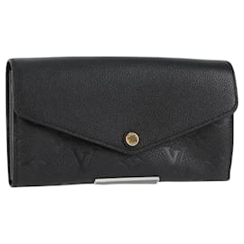 Louis Vuitton-LOUIS VUITTON Empreinte Portefeiulle Sarah Wallet Black M82257 LV Auth am8167SM-Black