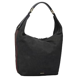 Gucci-GUCCI Web Sherry Line Shoulder Bag Denim Black Red Green 73884 Auth am8160-Black,Red,Green