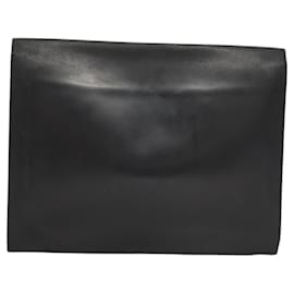 Hermès-Sac à main HERMES en cuir bleu marine Auth bs24607-Bleu Marine