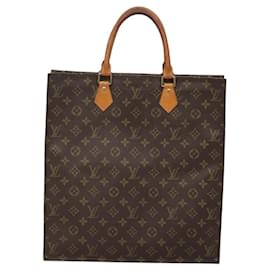Louis Vuitton-LOUIS VUITTON Monogram Sac Plat Hand Bag M51140 LV Auth 119379-Monogram