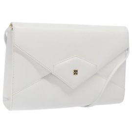 Borsa a Spalla GIVENCHY in Pelle Bianca e Oro Auth BA1138 Bianco D'oro