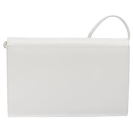 Givenchy-GIVENCHY Shoulder Bag Leather White Gold Auth BA1138-White,Golden