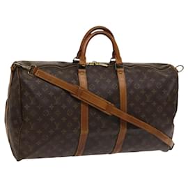 Louis Vuitton-LOUIS VUITTON Monogram Keepall Bandouliere 55 Boston Bag M41414 LV Auth BD1543-Monogram