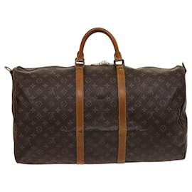 Louis Vuitton-LOUIS VUITTON Monogram Keepall Bandouliere 55 Boston Bag M41414 LV Auth BD1543-Monogram