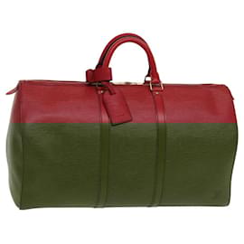 Louis Vuitton-LOUIS VUITTON Epi Keepall 50 Boston Bag Red M42967 LV Auth ar13439-Red