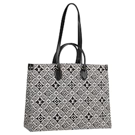 Louis Vuitton-LOUIS VUITTON Monogram Jaguar On The Go GM Tote Bag Black M57207 Auth BA1538AM-Black