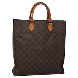 Louis Vuitton-LOUIS VUITTON Monogram Sac Plat Hand Bag M51140 LV Auth 120123-Monogram