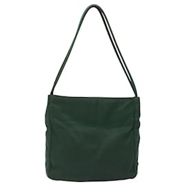 Prada-PRADA Tote Bag Nylon Green Silver Auth 120023-Silvery,Green