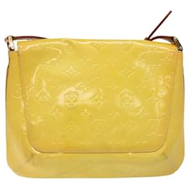 Louis Vuitton-LOUIS VUITTON Monogram Vernis Thompson Street Bag Yellow M91071 LV Auth bs24506-Golden