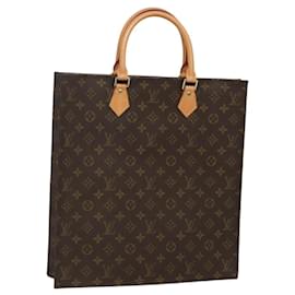 Louis Vuitton-LOUIS VUITTON Monogram Sac Plat Hand Bag M51140 LV Auth 119655-Monogram