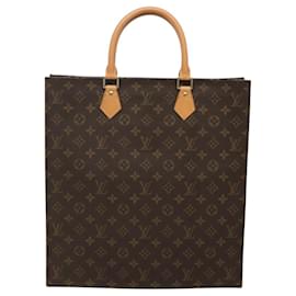 Louis Vuitton-LOUIS VUITTON Monogram Sac Plat Hand Bag M51140 LV Auth 119655-Monogram