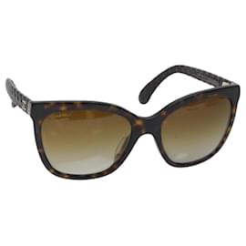 Chanel-CHANEL Sunglasses Plastic Black CC Auth bs24534-Black