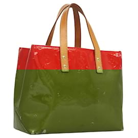 Louis Vuitton-LOUIS VUITTON Monogram Vernis Reade PM Hand Bag Red Rouge M91088 LV Auth ti2980-Red