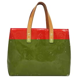 Louis Vuitton-LOUIS VUITTON Monogram Vernis Reade PM Hand Bag Red Rouge M91088 LV Auth ti2980-Red