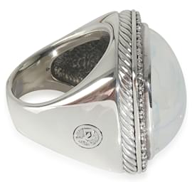 David Yurman-David Yurman Sterling Silver Diamond Moon Quartz Albion Ring-Other