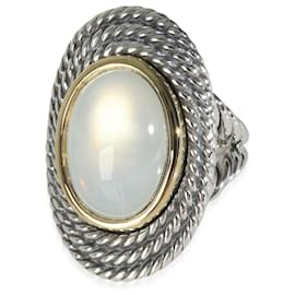 David Yurman-David Yurman Yellow Gold & Sterling Silver  Moon Quartz Coil Ring Ring-Other