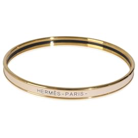 Hermès-Bracelet uni étroit Entra plaqué or Hermès-Autre