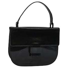 Prada-PRADA Hand Bag Leather Black Auth 119456-Black