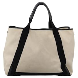 Balenciaga-BALENCIAGA Cabas L Sac à main Toile Blanc Noir Argent 339936 Auth bs24684-Noir,Argenté,Blanc