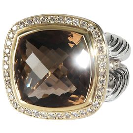 Anello Albion in quarzo fumé e diamanti in oro giallo e argento sterling di David Yurman Altro