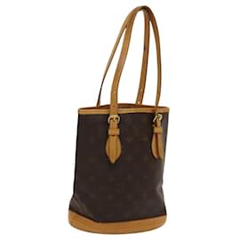 Louis Vuitton-LOUIS VUITTON Monogram Bucket PM Shoulder Bag M42238 LV Auth 120278-Monogram